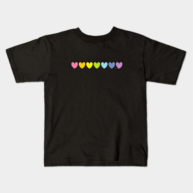 Rainbow Hearts Kids T-Shirt by Kay Tee Bee for Off Trend